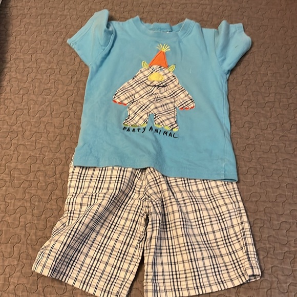 Adorable party animal T-shirt, and short set - Picture 1 of 9
